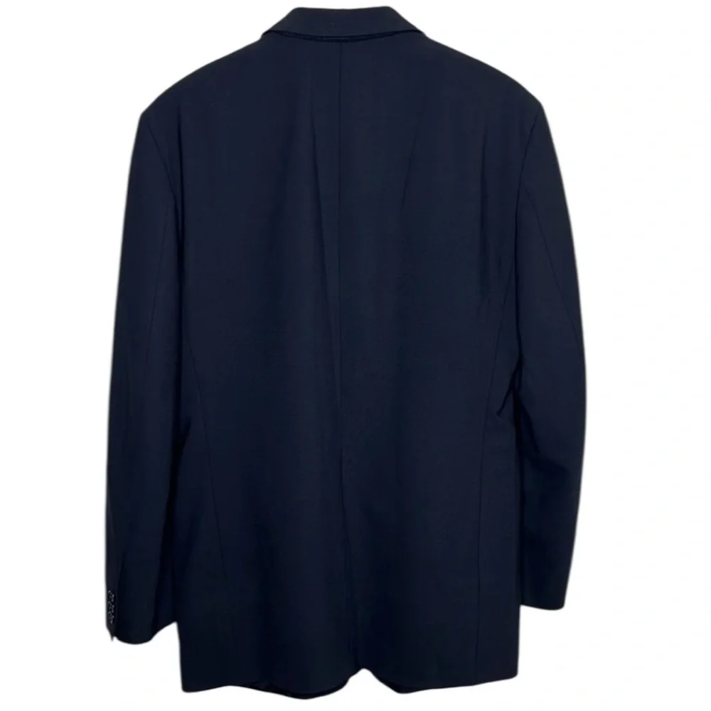 Vintage Balmain Black Wool 3 Button Sportscoat Blazer Men Size 42 Long